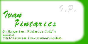 ivan pintarics business card